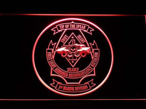 1st Light Armored Reconnaissance Battalion LED Neon Sign USB - Red - TheLedHeroes