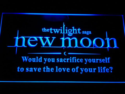 Twilight New Moon (2) LED Neon Sign USB - Blue - TheLedHeroes