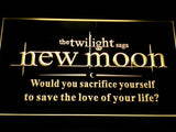 Twilight New Moon (2) LED Neon Sign USB - Yellow - TheLedHeroes