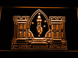 2nd Combat Engineer Battalion LED Neon Sign USB - Orange - TheLedHeroes