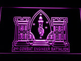 2nd Combat Engineer Battalion LED Neon Sign USB - Purple - TheLedHeroes