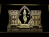 2nd Combat Engineer Battalion LED Neon Sign Electrical - Yellow - TheLedHeroes