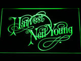 Neil Young Harvest LED Neon Sign USB - Green - TheLedHeroes