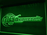 Miller Lite It's Miller Time LED Neon Sign Electrical - Green - TheLedHeroes