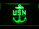 FREE United States Navy Logo LED Sign - Green - TheLedHeroes