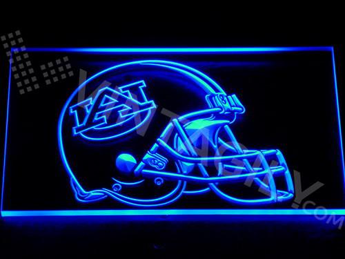 Auburn Tigers Helmet LED Neon Sign USB - Blue - TheLedHeroes