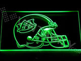 Auburn Tigers Helmet LED Neon Sign USB - Green - TheLedHeroes