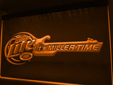 Miller Lite It's Miller Time LED Neon Sign Electrical - Orange - TheLedHeroes