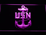 FREE United States Navy Logo LED Sign - Purple - TheLedHeroes