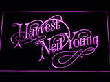Neil Young Harvest LED Neon Sign USB - Purple - TheLedHeroes