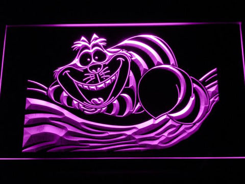 Disney Cheshire Cat Alice in Wonderland LED Neon Sign USB - Purple - TheLedHeroes