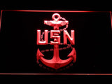 United States Navy Logo LED Neon Sign USB - Red - TheLedHeroes