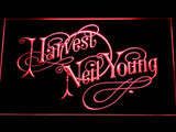 Neil Young Harvest LED Neon Sign USB - Red - TheLedHeroes