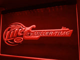 Miller Lite It's Miller Time LED Neon Sign Electrical - Red - TheLedHeroes