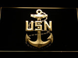 United States Navy Logo LED Neon Sign USB - Yellow - TheLedHeroes