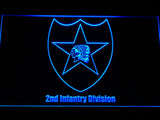 FREE 2nd Infantry Division LED Sign - Blue - TheLedHeroes