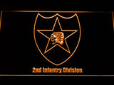 FREE 2nd Infantry Division LED Sign - Orange - TheLedHeroes