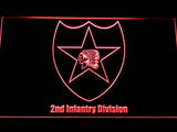 2nd Infantry Division LED Neon Sign USB - Red - TheLedHeroes