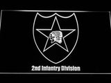 2nd Infantry Division LED Neon Sign USB - White - TheLedHeroes