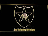 2nd Infantry Division LED Neon Sign USB - Yellow - TheLedHeroes