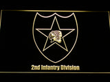 FREE 2nd Infantry Division LED Sign - Yellow - TheLedHeroes