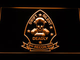 2nd Reconnaissance Battalion (USMC) LED Neon Sign USB - Orange - TheLedHeroes