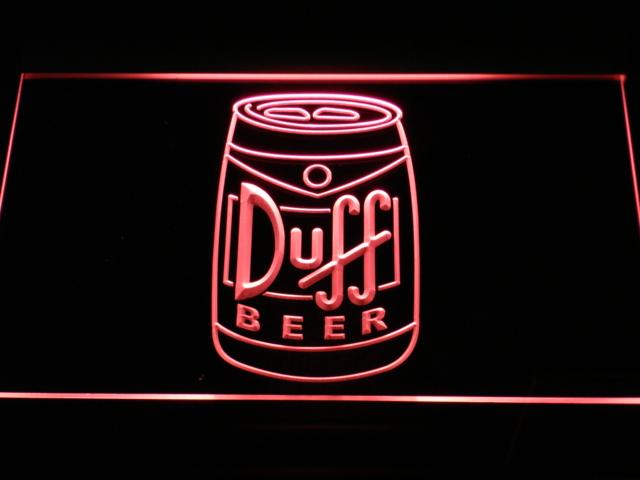 Duff (3) LED Neon Sign USB - Red - TheLedHeroes