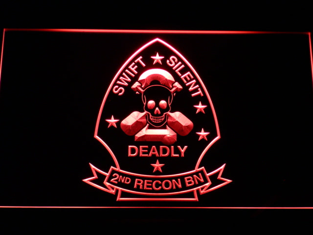 FREE 2nd Reconnaissance Battalion (USMC) LED Sign - Red - TheLedHeroes