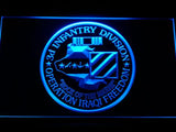 3rd Infantry Division Operation Iraqi LED Neon Sign Electrical - Blue - TheLedHeroes