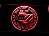 3rd Infantry Division Operation Iraqi LED Neon Sign Electrical - Red - TheLedHeroes