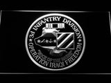 3rd Infantry Division Operation Iraqi LED Neon Sign USB - White - TheLedHeroes