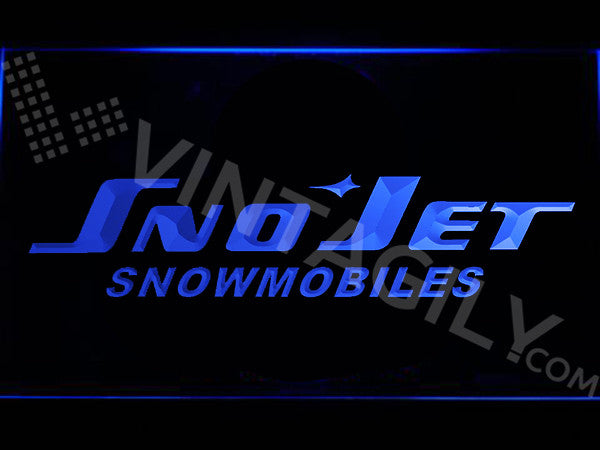 FREE Sno-Jet Snowmobiles LED Sign - Blue - TheLedHeroes