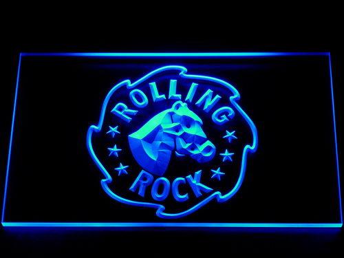 Rolling Rock (2) LED Neon Sign USB - Blue - TheLedHeroes