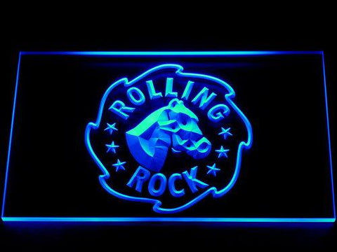 Rolling Rock (2) LED Neon Sign USB - Blue - TheLedHeroes