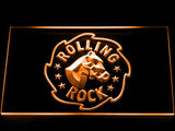 Rolling Rock (2) LED Neon Sign USB - Orange - TheLedHeroes