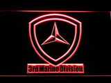 3rd Marine Division LED Neon Sign USB - Red - TheLedHeroes