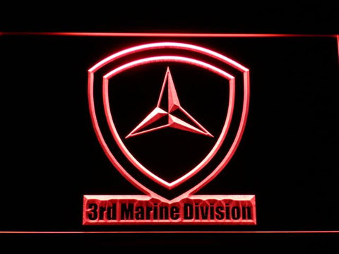 3rd Marine Division LED Neon Sign USB - Red - TheLedHeroes