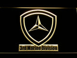 3rd Marine Division LED Neon Sign USB - Yellow - TheLedHeroes