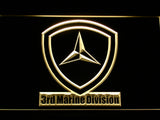 FREE 3rd Marine Division LED Sign - Yellow - TheLedHeroes