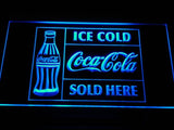 Coca Cola Sold Here LED Neon Sign Electrical - Blue - TheLedHeroes