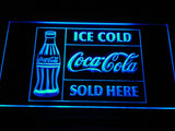 FREE Coca Cola Sold Here LED Sign - Blue - TheLedHeroes