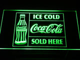 Coca Cola Sold Here LED Neon Sign USB - Green - TheLedHeroes