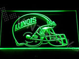 Illinois Fighting Illini LED Neon Sign USB - Green - TheLedHeroes