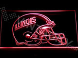 Illinois Fighting Illini LED Neon Sign USB - Red - TheLedHeroes