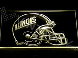 Illinois Fighting Illini LED Neon Sign USB - Yellow - TheLedHeroes