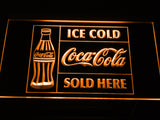 FREE Coca Cola Sold Here LED Sign - Orange - TheLedHeroes