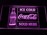 FREE Coca Cola Sold Here LED Sign - Purple - TheLedHeroes