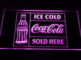 Coca Cola Sold Here LED Neon Sign Electrical - Purple - TheLedHeroes