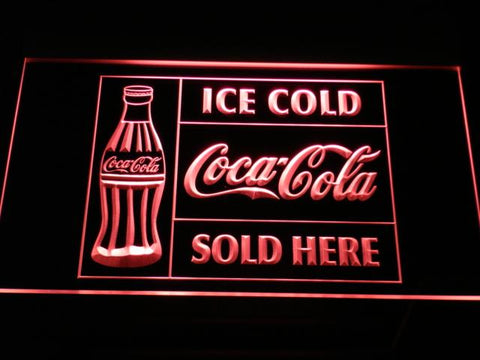 Coca Cola Sold Here LED Neon Sign Electrical - Red - TheLedHeroes