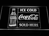 Coca Cola Sold Here LED Neon Sign USB - White - TheLedHeroes
